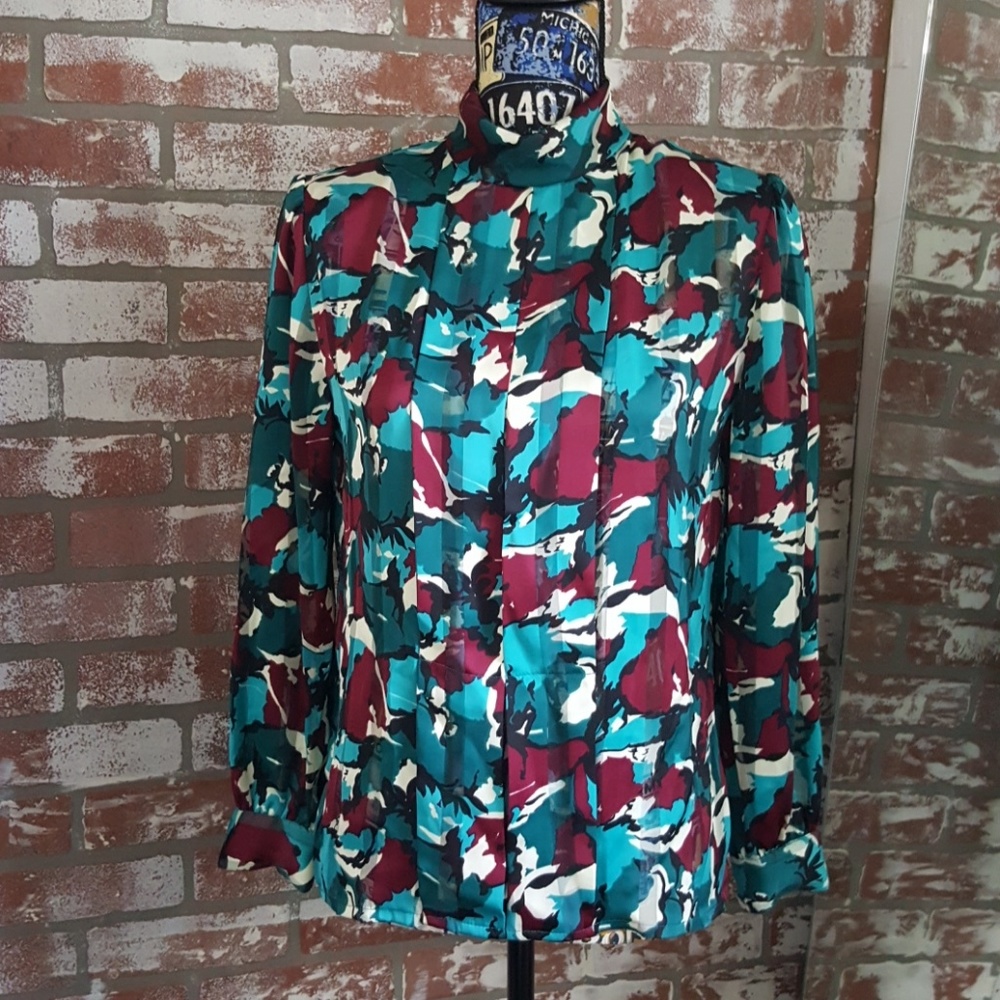 Vintage Sheer Chiffon Blouse